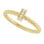 Accented Bar & Rope Ring