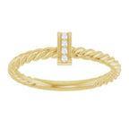 Accented Bar & Rope Ring