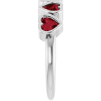 Five-Stone Heart Ring