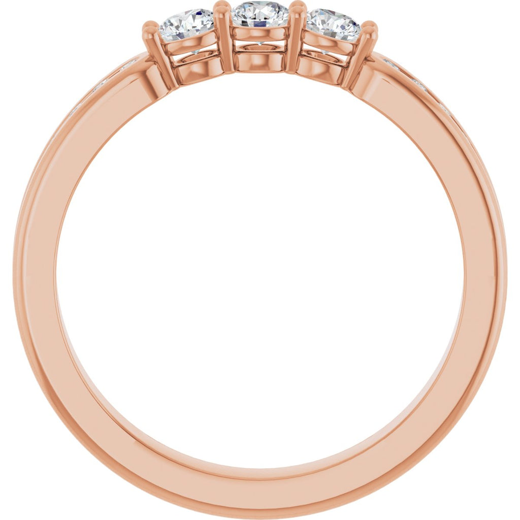 Three-Stone Anniversary Band