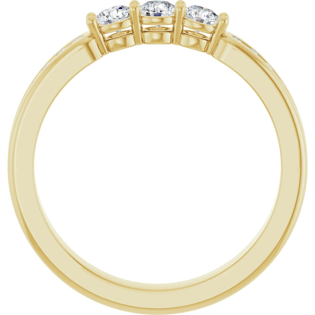 Three-Stone Anniversary Band