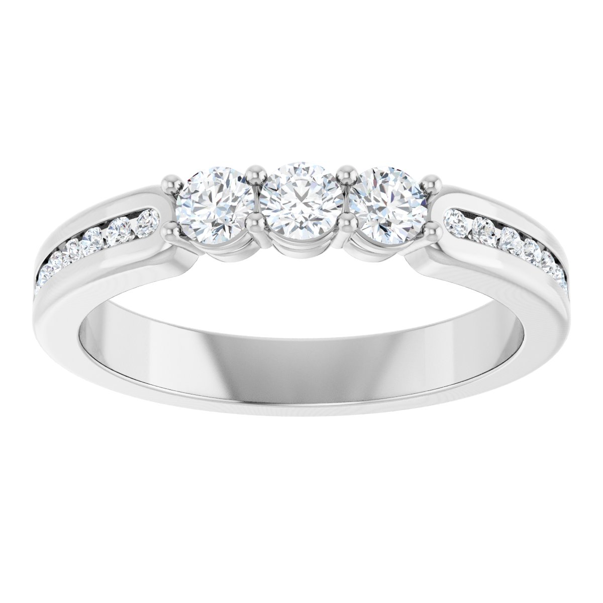 Three-Stone Anniversary Band