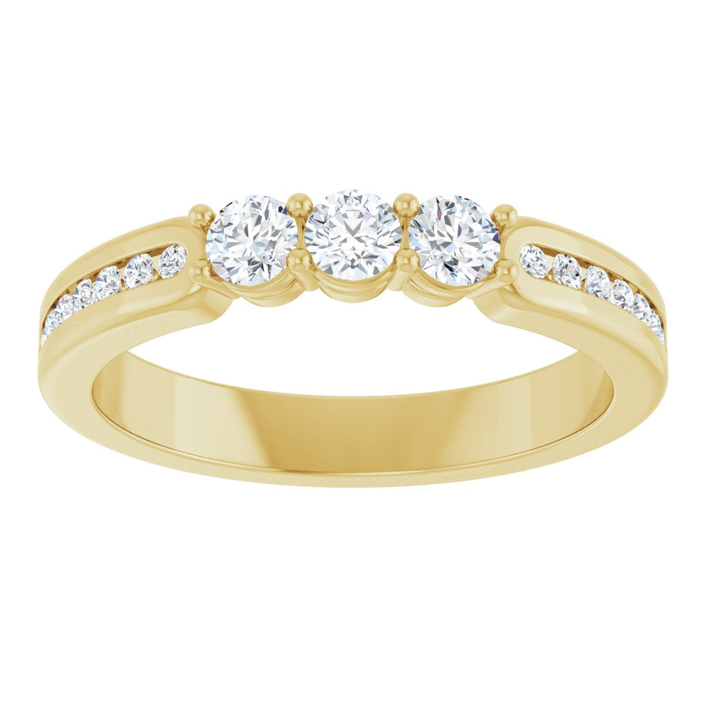 Three-Stone Anniversary Band