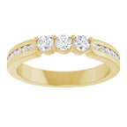 Three-Stone Anniversary Band