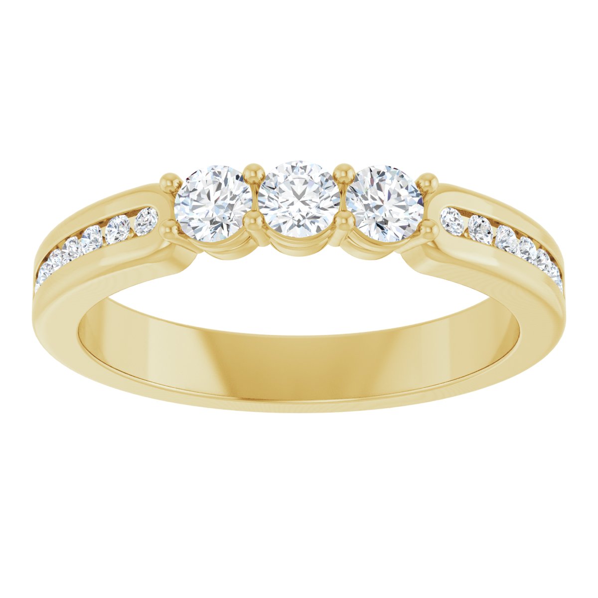 Three-Stone Anniversary Band