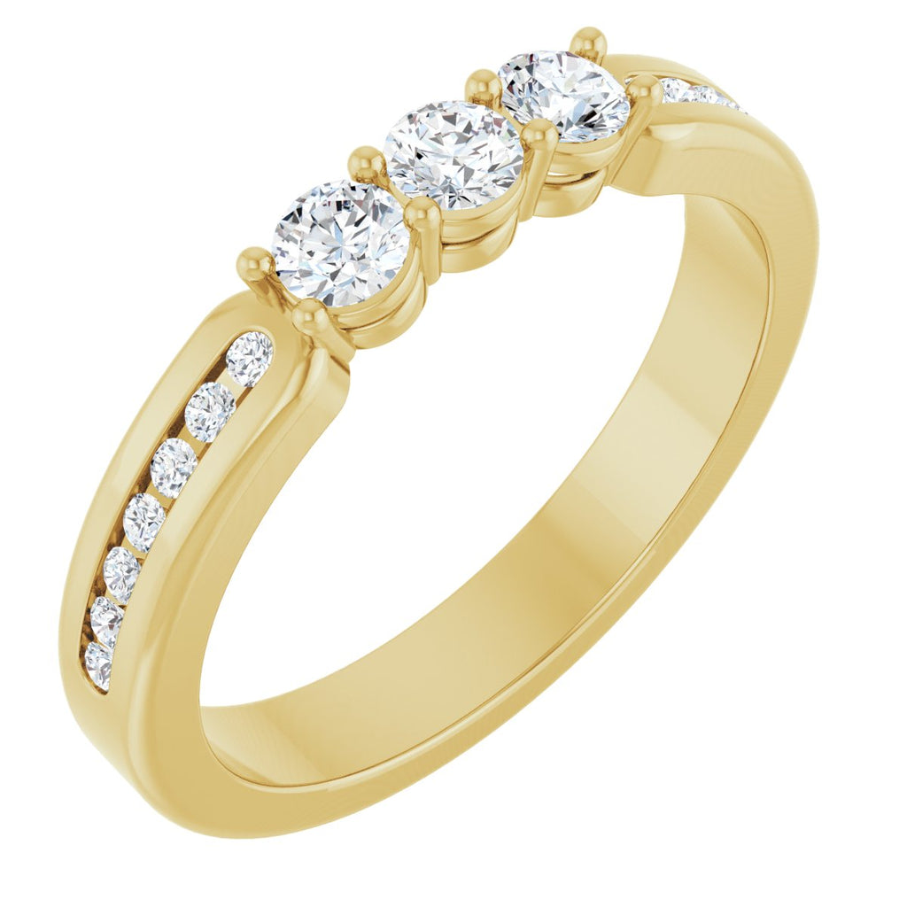 Three-Stone Anniversary Band