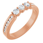 Three-Stone Anniversary Band