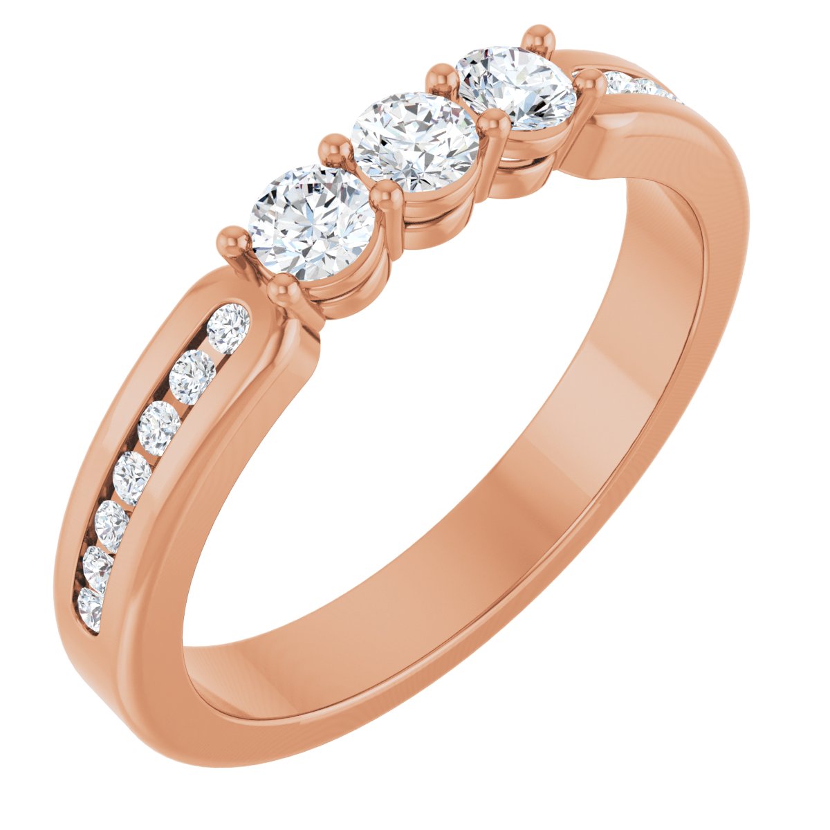 Three-Stone Anniversary Band
