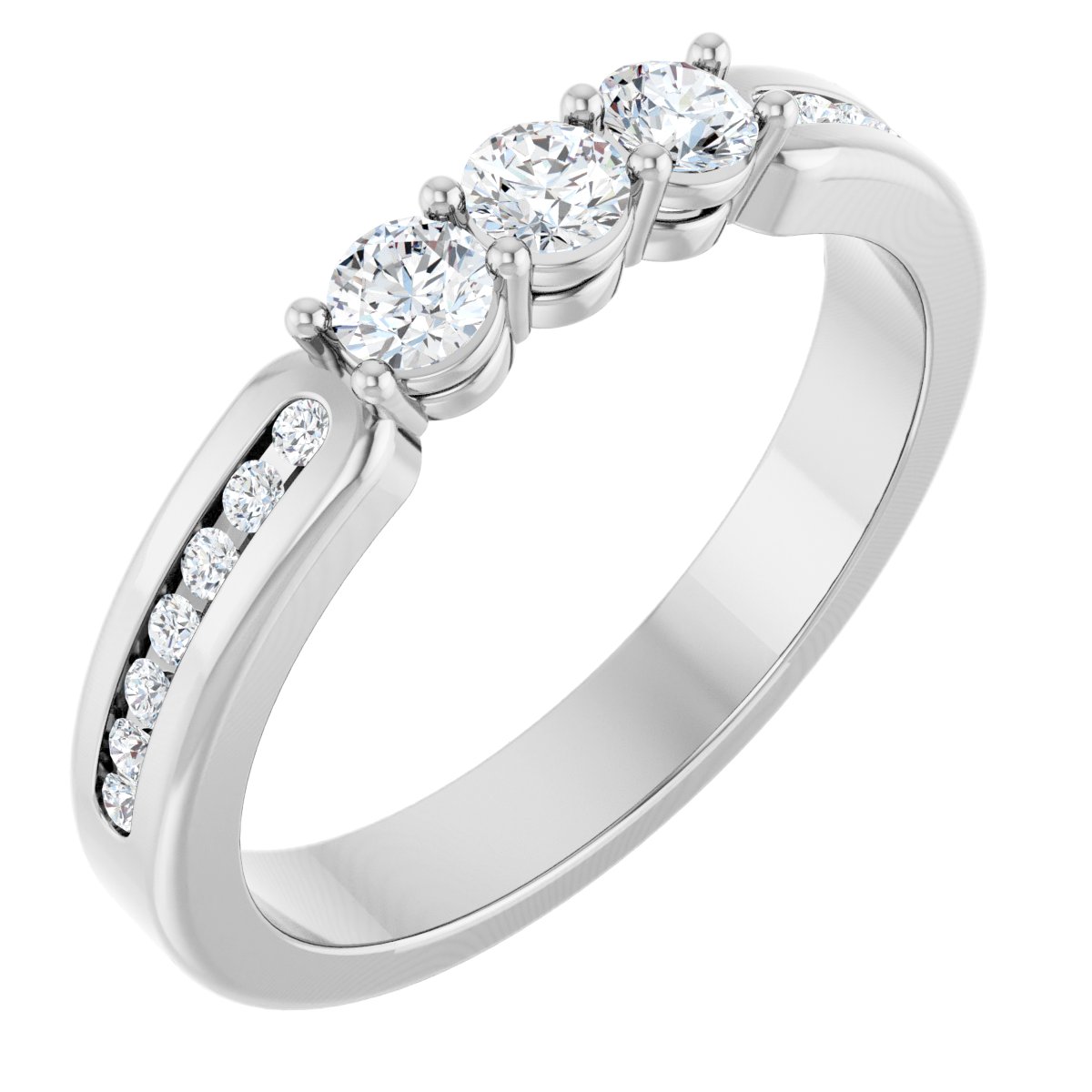 Three-Stone Anniversary Band