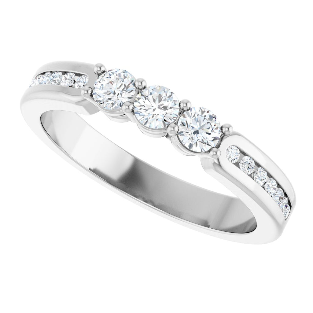 Three-Stone Anniversary Band