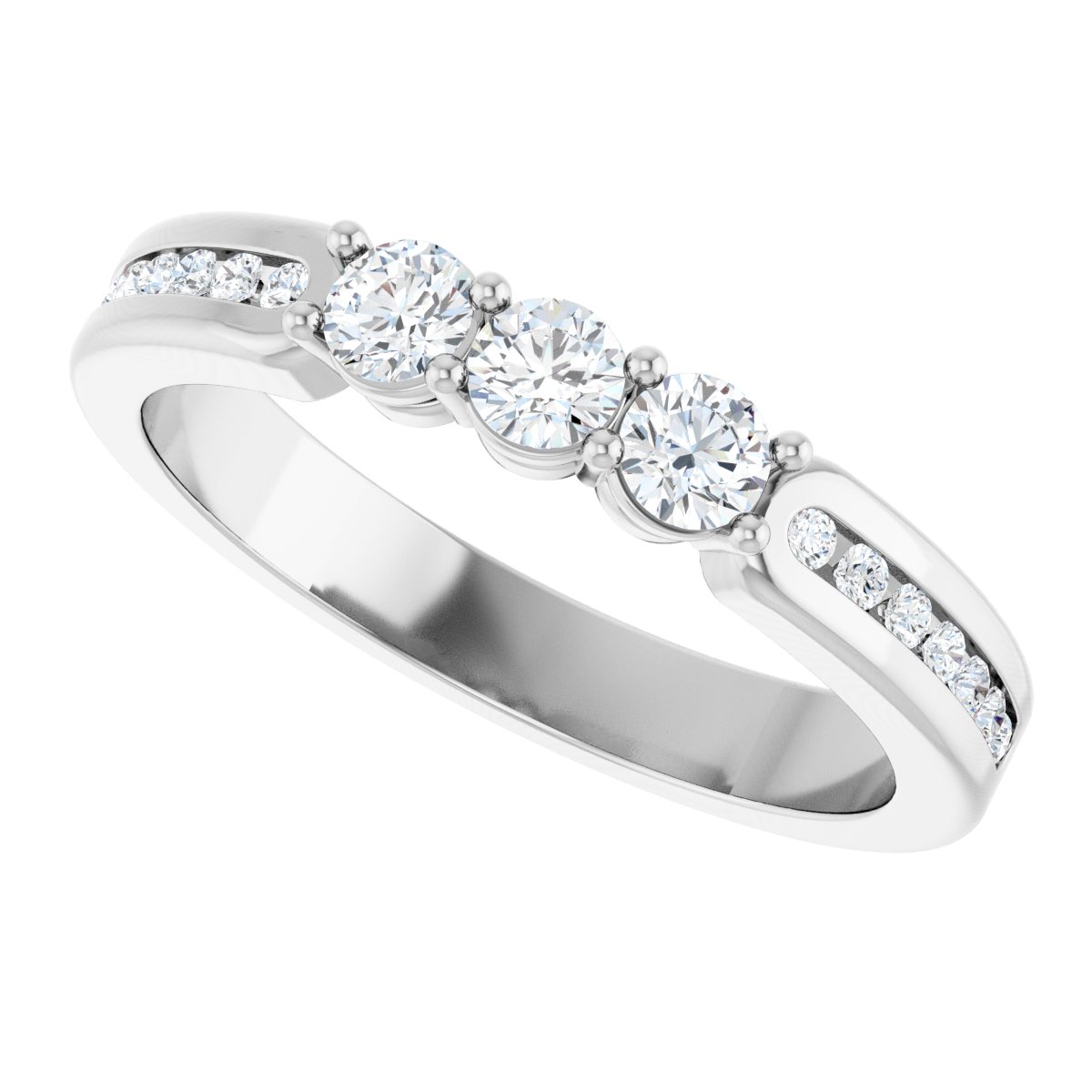 Three-Stone Anniversary Band