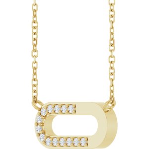 Accented Paperclip-Style Necklace or Center