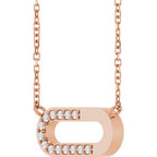 Accented Paperclip-Style Necklace or Center
