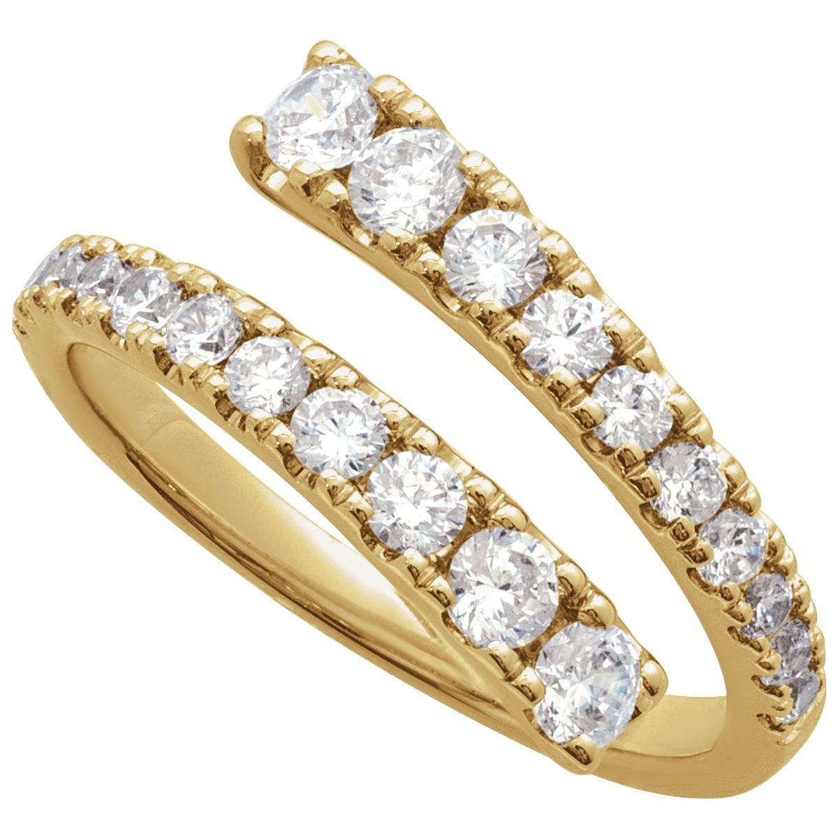 Lab-Grown Diamond Bypass Ring