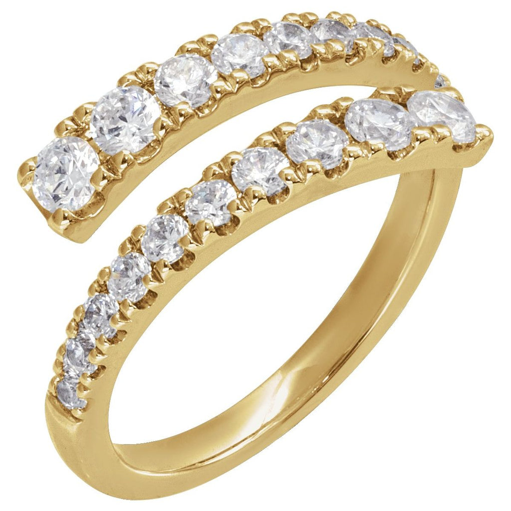 Lab-Grown Diamond Bypass Ring