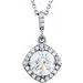 Halo-Style Necklace or Pendant