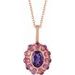 Cabochon Halo-Style Necklace or Pendant