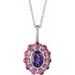 Cabochon Halo-Style Necklace or Pendant