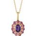 Cabochon Halo-Style Necklace or Pendant