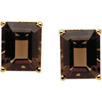 Emerald 4-Prong Scroll Setting® Stud Earrings