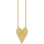 Engravable Heart Necklace or Center