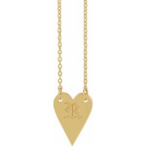 Engravable Heart Necklace or Center