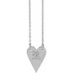 Engravable Heart Necklace or Center