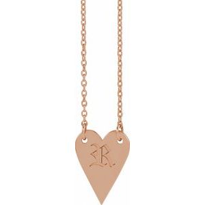 Engravable Heart Necklace or Center