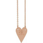 Engravable Heart Necklace or Center