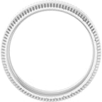 Beveled-Edge Grooved Comfort-Fit Half Round Band