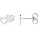 Double Heart Stud Earring