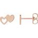 Double Heart Stud Earring