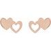 Double Heart Stud Earring