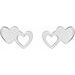 Double Heart Stud Earring