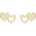 Double Heart Stud Earring