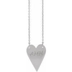 Engravable Heart Necklace or Center