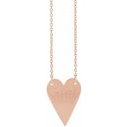 Engravable Heart Necklace or Center