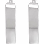 Flat Tube Hoop Earrings