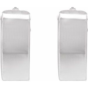 Flat Tube Hoop Earrings