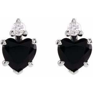 Accented Heart Earrings