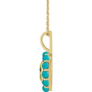 Cabochon Halo-Style Necklace or Pendant