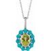 Cabochon Halo-Style Necklace or Pendant