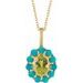 Cabochon Halo-Style Necklace or Pendant