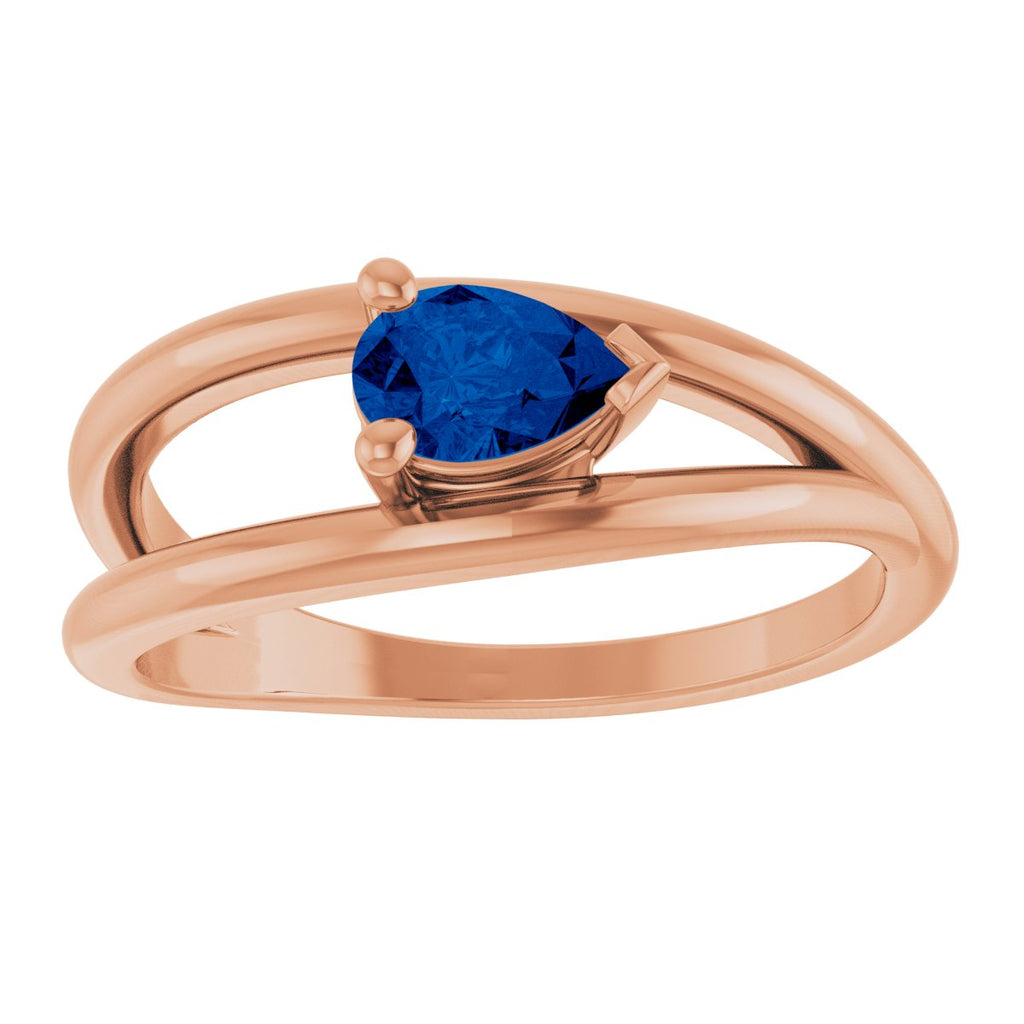Negative Space Solitaire Ring
