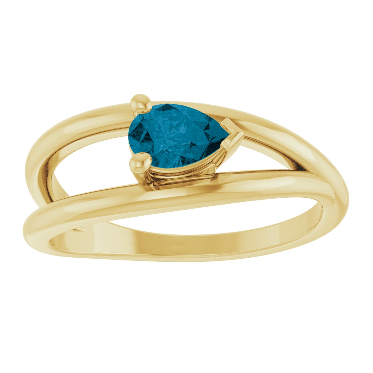 Negative Space Solitaire Ring