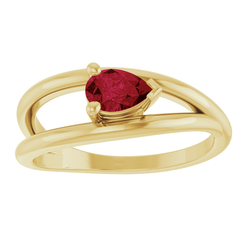 Negative Space Solitaire Ring