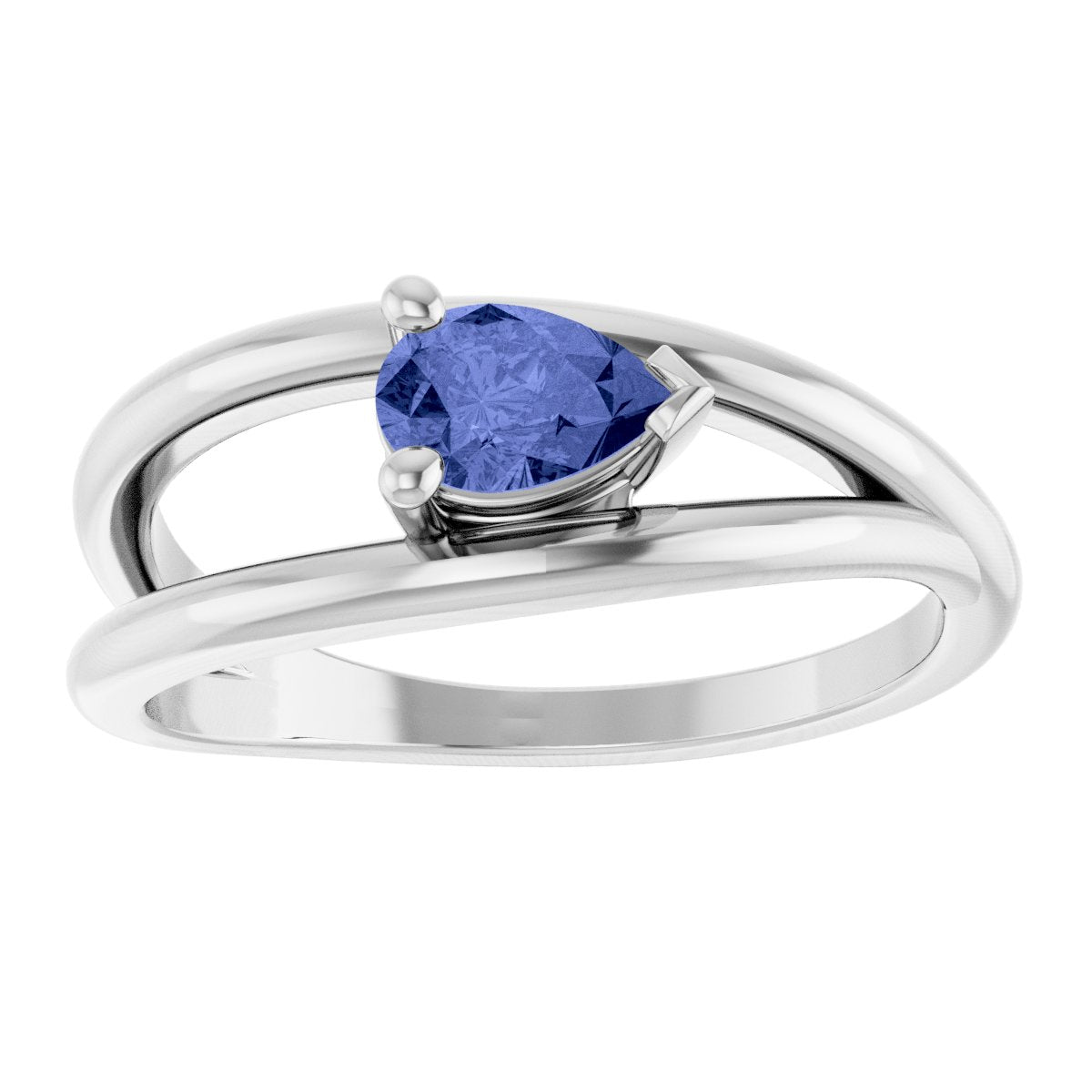 Negative Space Solitaire Ring