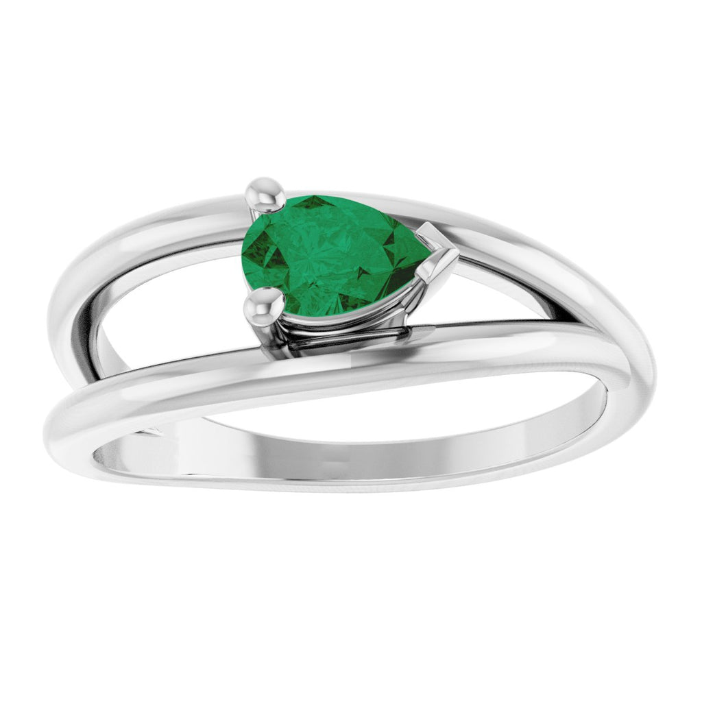 Negative Space Solitaire Ring