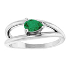 Negative Space Solitaire Ring