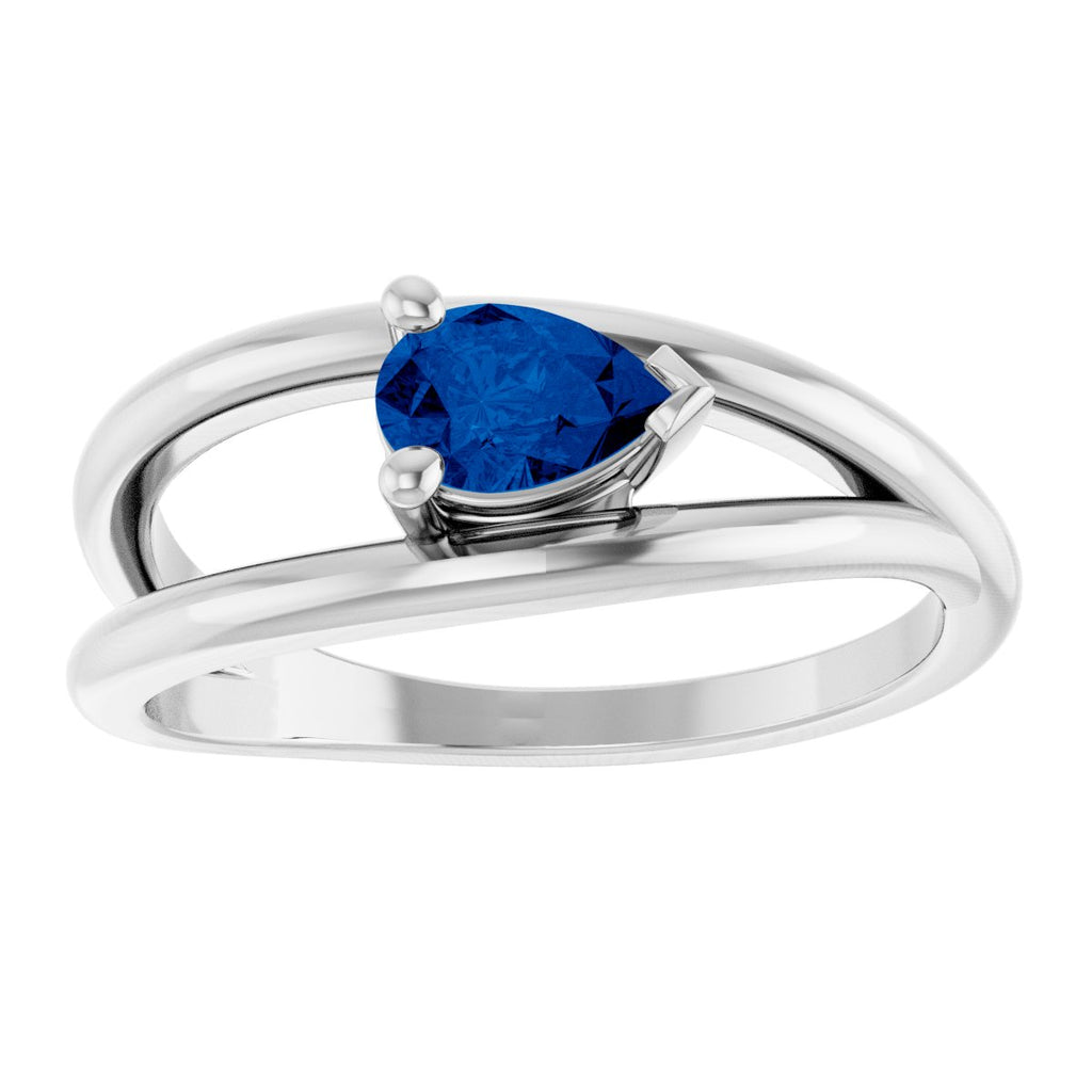 Negative Space Solitaire Ring